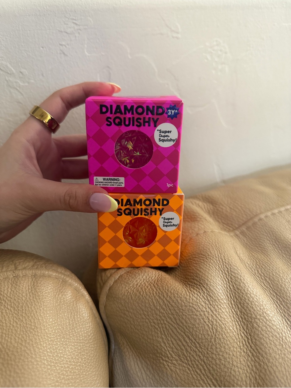 Target Diamond Squishy Toy Pink and Orange Packaging